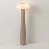 Lampa podłogowa Westwing Anya stojąca beżowa 123 cm