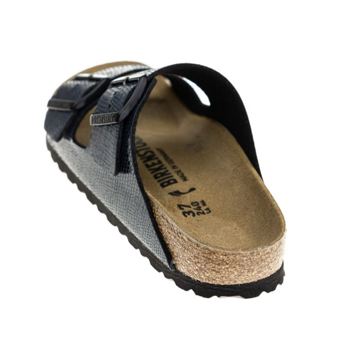 Klapki damskie Birkenstock Arizona BS birko-flor skóra węża granatowe r. 38