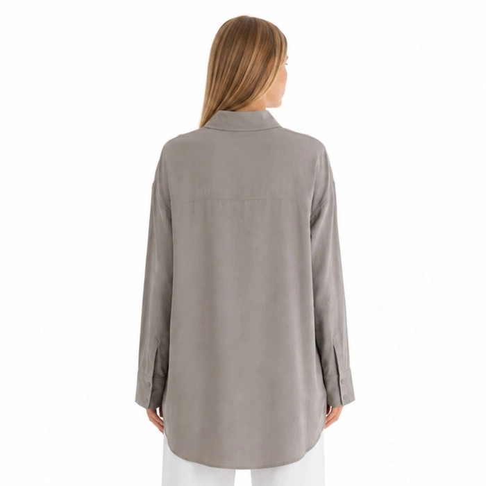 Koszula damska Zara lejąca oversize taupe r. XS
