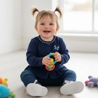 Kardigan dla dziewczynki Chicco bawełniany granatowy r. 74