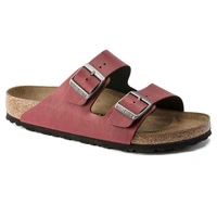 Klapki damskie Birkenstock Arizona BS skórzane birko-flor bordowe r. 42