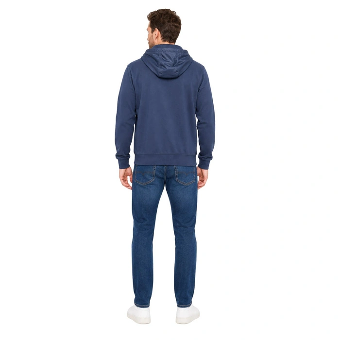 Bluza męska Mango hybrydowa granatowa rozsuwana z kapturem r.M