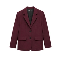 Marynarka męska Zara Slim Fit elegancka brązowa z lnem r. M