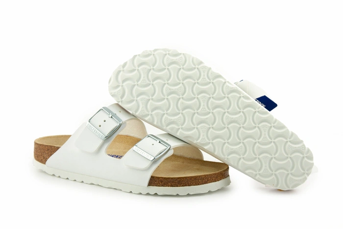 Klapki męskie Birkenstock Arizona bs z miękką wkładką białe r. 42