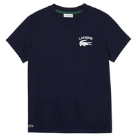 Koszulka dziecięca Lacoste bawełniana granatowa t-shrit r. 92