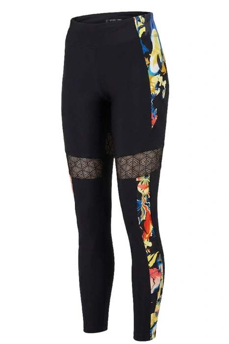 Legginsy damskie Desigual Calix czarne wysoki stan fitness