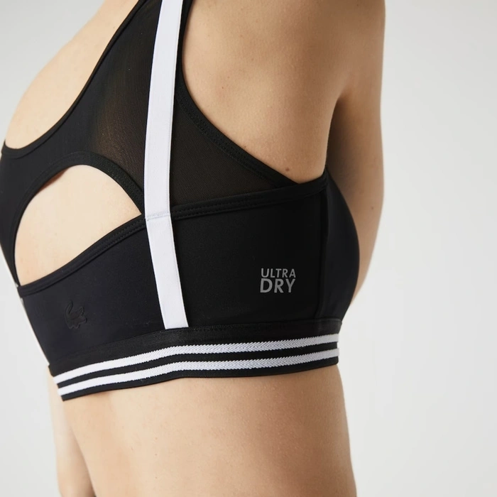 Top sportowy Lacoste Sport biustonosz treningowy czarny r. M