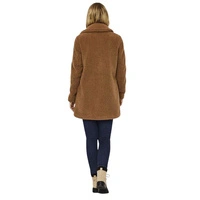 Płaszcz damski ciepły Vero Moda Teddy pluszowy brązowy r. XS