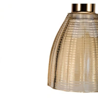 Lampa sufitowa Paulenn Gleaming Gold wisząca złota bursztynowa Ø13,3