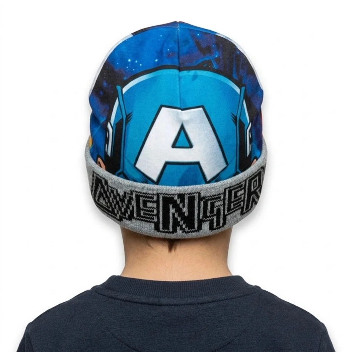 Czapka dla chłopca Marvel Avengers zimowa szara