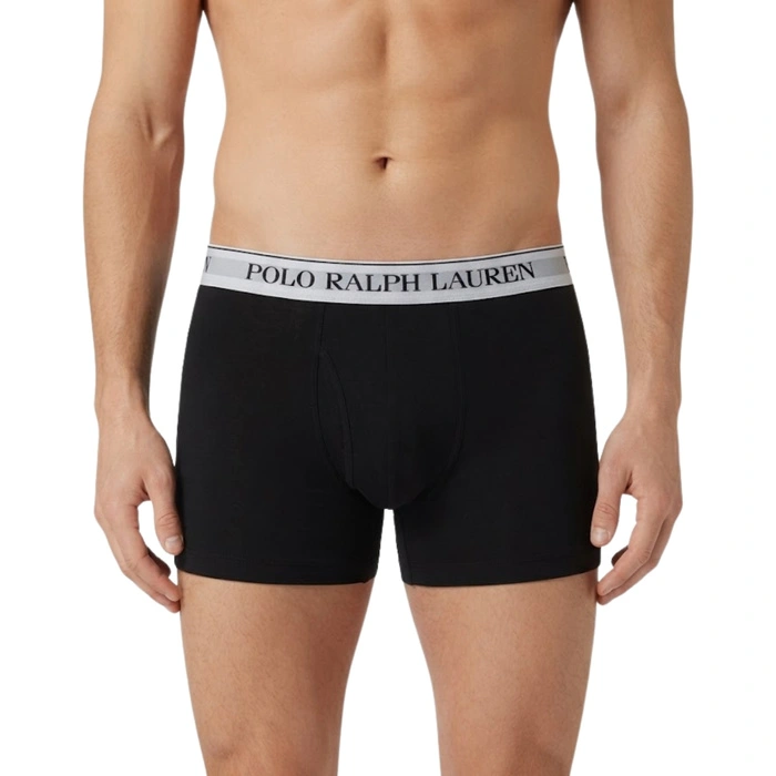 Bokserki męskie Polo Ralph Lauren 3-pak czarne z białą gumką r. XL