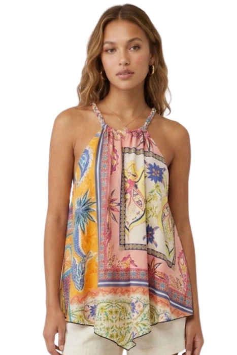 Bluzka damska Desigual Casandra kolorowy halter