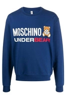 Bluza męska Moschino Underbear niebieska bawełniana r. XS