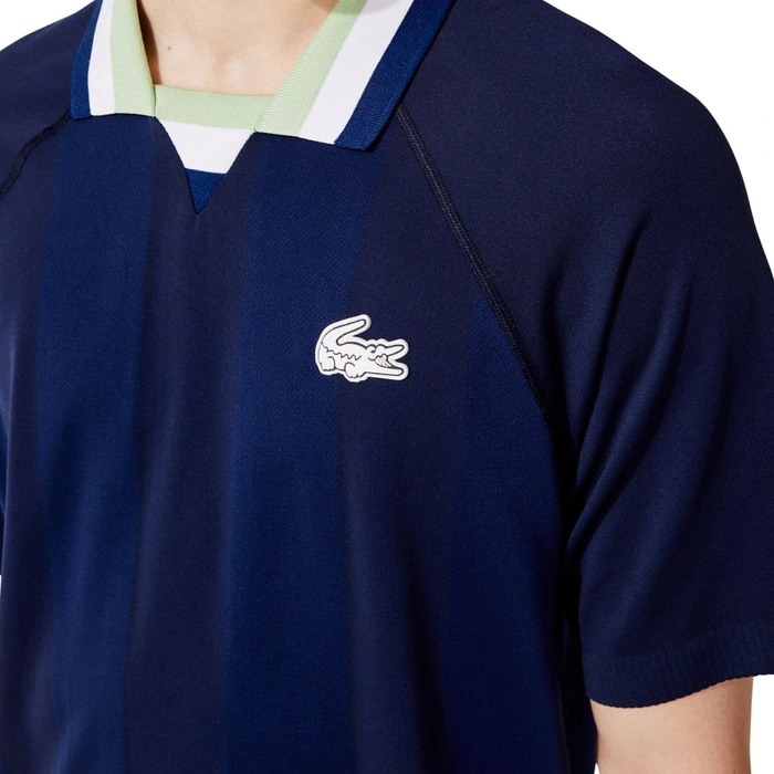 Koszulka męska Lacoste polówka sportowa granatowa r. S