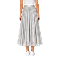 Spódnica damska H&M plisowana rozkloszowana elegancka srebrna r. XXL