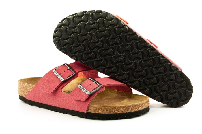 Klapki męskie Birkenstock Arizona BS regular skórzane bordowe r. 42