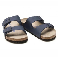 Klapki męskie Birkenstock Arizona regular z miękką wkładką granatowe r. 46