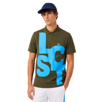 Koszulka męska Lacoste polówka klasyczna z zapieciem khaki r. S