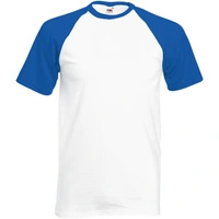 Koszulka męska Fruit of the Loom Baseball biała t-shirt r. L
