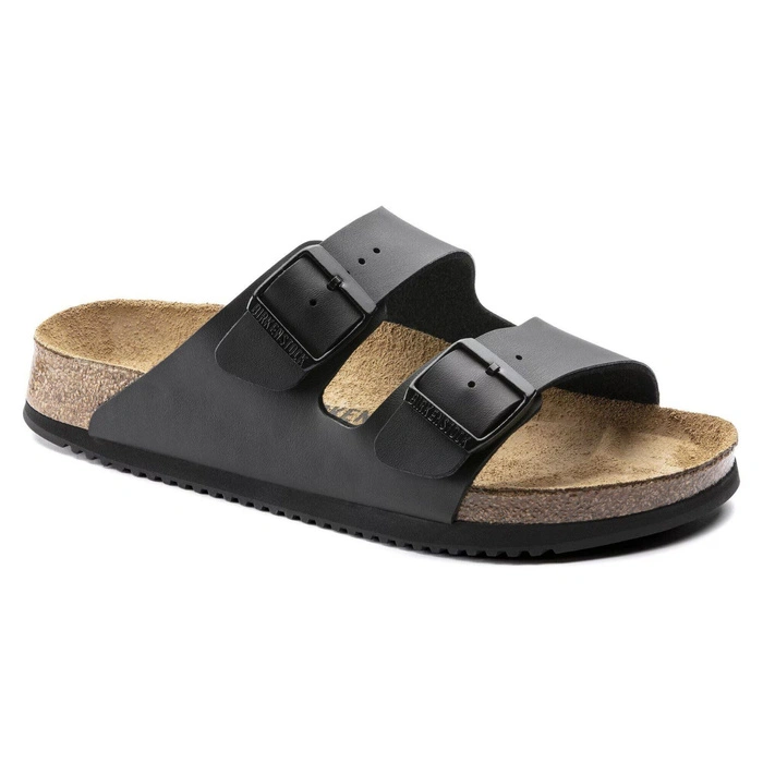 Klapki damskie Birkenstock Arizona skórzane Birko-Flor czarne r. 38