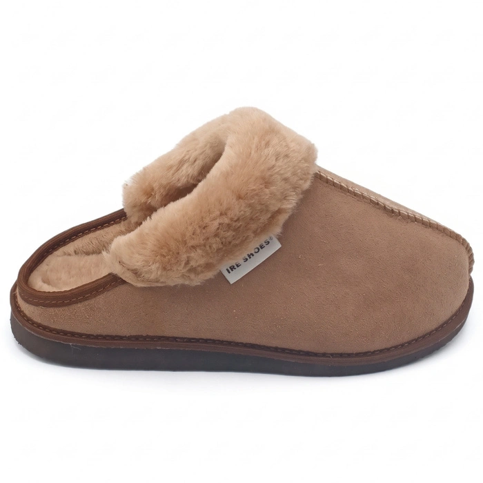 Kapcie damskie IRE SHOES ze skóry owczej naturalny kożuch futro ciepłe ręcznie szyte r. 38