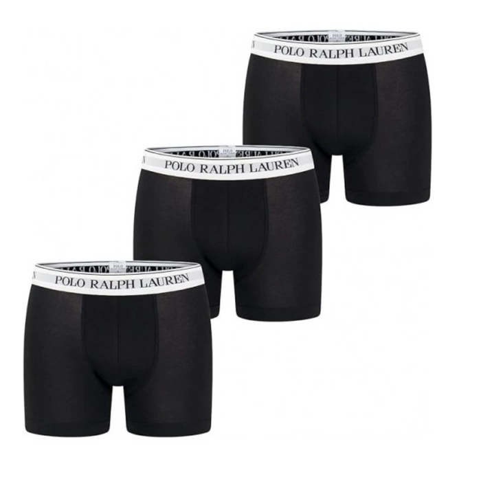 Bokserki męskie Polo Ralph Lauren 3-pak czarne z białą gumką r. XL
