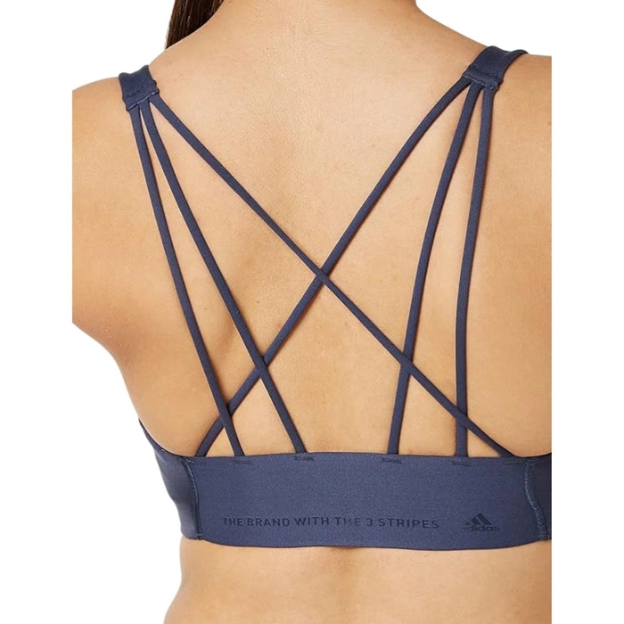 Top damski Adidas Core Flow biustonosz sportowy granatowy