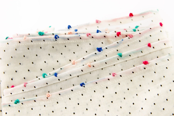 Szalik unisex Paul Smith Knot Pin Dot bawełniany jedwabny ecru w kropki