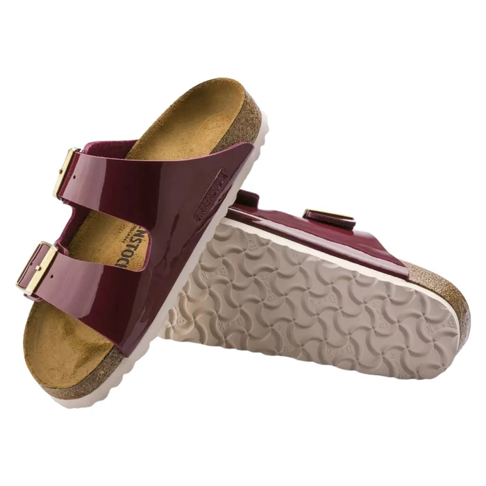 Klapki damskie Birkenstock Arizona BS narrow birko-flor bordowe r. 36