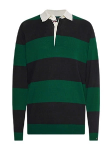Sweter męski Tommy Hilfiger Striped Knitted Rugby cienki polo