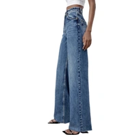 Spodnie damskie Zara jeansowe length szerokie nogawki r. 36