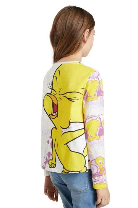 Bluzka dziewczęca Desigual Tweety Looney Tunes z długim rękawem r. 110