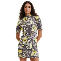Sukienka damska Desigual Mineral mini szaro żółta