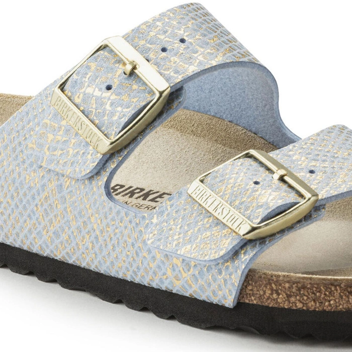 Klapki damskie Birkenstock Arizona BS regular birko-flor niebieskie r. 38