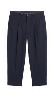 Spodnie męskie Tommy Hilfiger Flex Solid Tapered eleganckie granatowe r. M