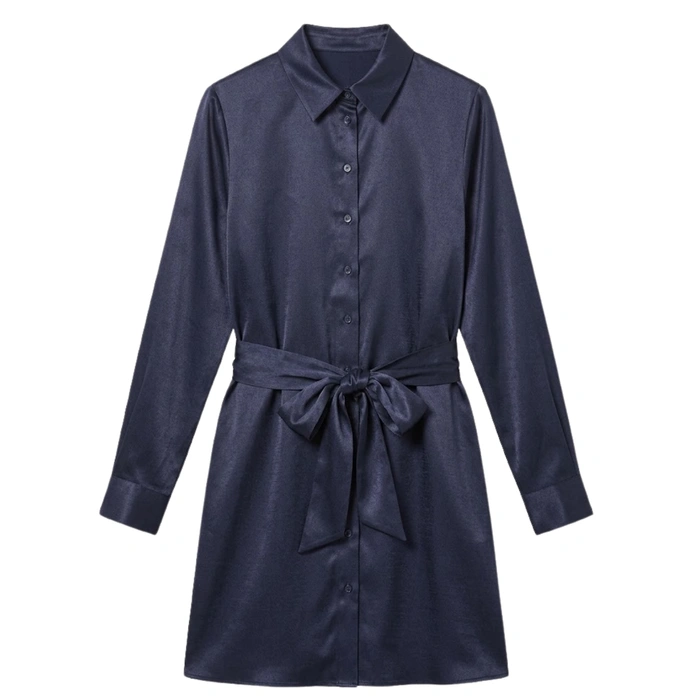 Sukienka damska ZARA mini koszulowa wiskoza granatowa r. XS