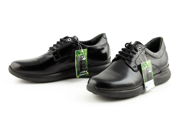 Buty męskie Lumberjack Matrix eleganckie czarne lakierowane r. 42