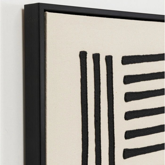 Obraz na płótnie Kare Design Artistic Line w czarnej ramie 70x110 cm