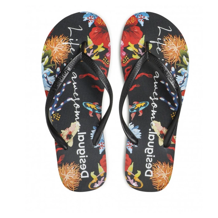 Klapki damskie Desigual Flip Flop japonki czarne