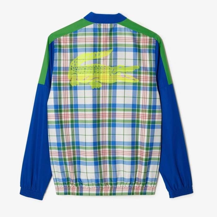 Kompletny męski dres Lacoste Sport spodnie + kurtka niebieski r. XS