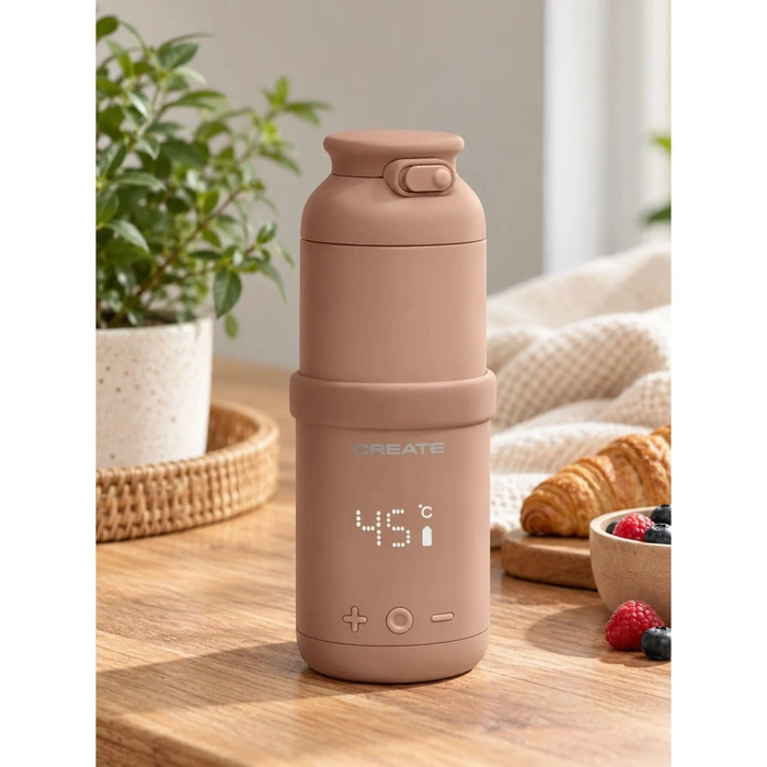 Termos Create podgrzewacz na mleko brązowy Po Zwrocie 310 ml