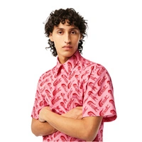 Koszula męska Lacoste Relaxed Fit z krótkim rękawem różowa r. XXL