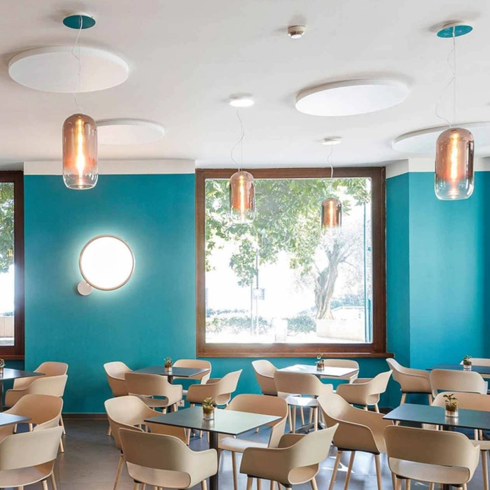 Lampa sufitowa Artemide Gople Mini z dmuchanego szkła brązowa