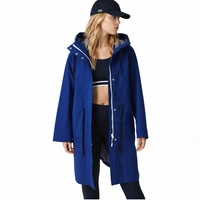 Płaszcz damski Lacoste Lond Parka przeciwdeszczowy niebieski r. XS