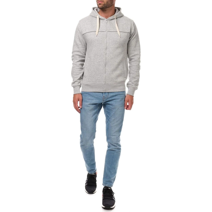 Bluza męska Hopenlife Laurent szara rozsuwana z kapturem r. S