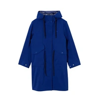 Płaszcz damski Lacoste Lond Parka przeciwdeszczowy niebieski r. XS