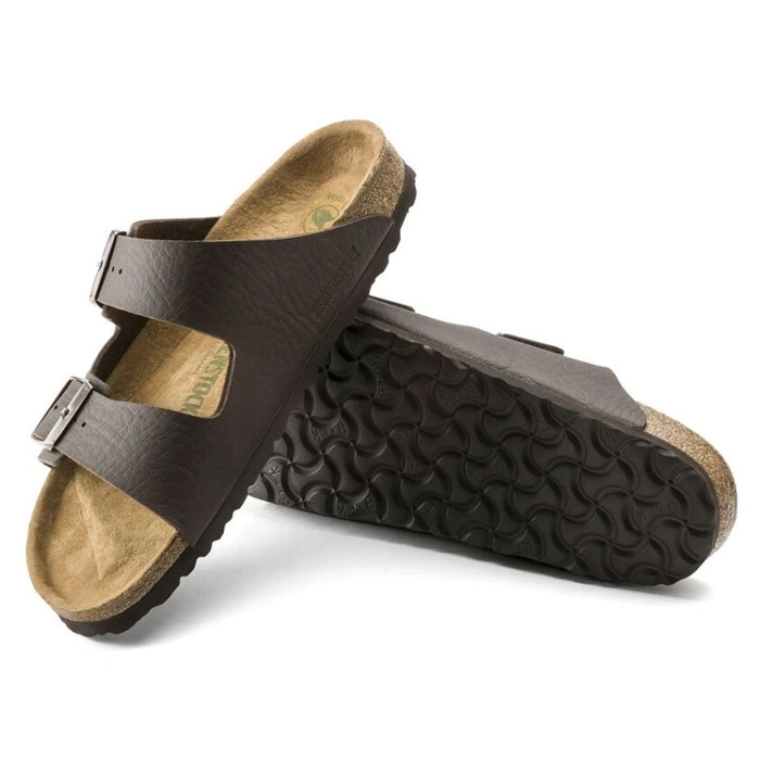 Klapki damskie Birkenstock Arizona BS regular vegan brązowe r. 39