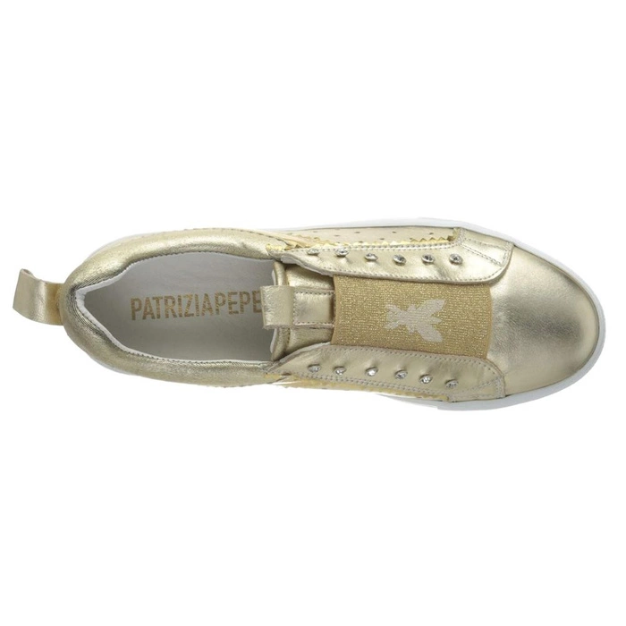 Buty Patrizia Pepe Argento Lamianto Sneaker dziecięce złote r. 32