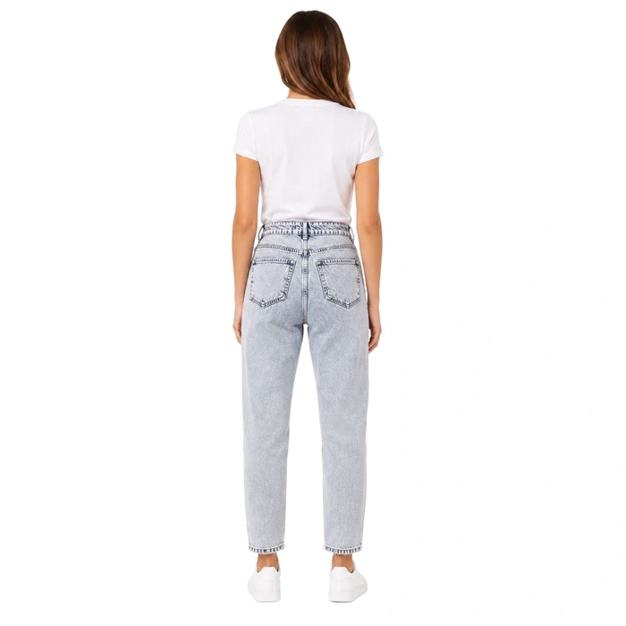 Spodnie damskie Jean Shop jeansy z dziurami niebieskie r. W25