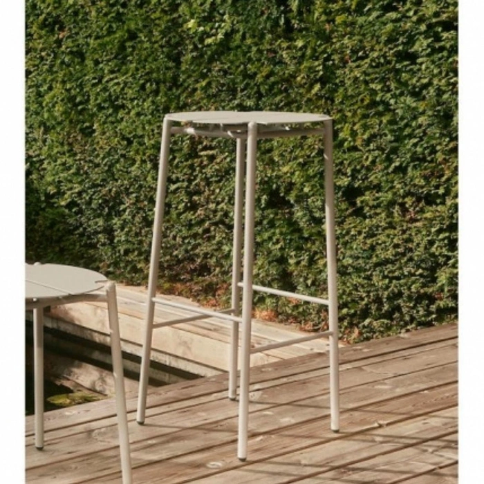 Hoker barowy Aytm Novo metalowy zewnętrzny taupe 75 cm